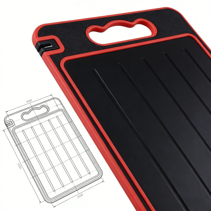 Aluminum Cutting Board with Technical Blueprint | OEM & ODM Custom Manufacturing
